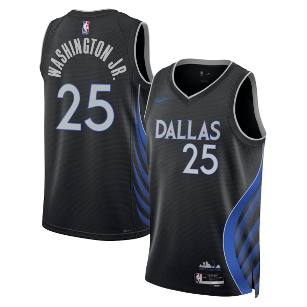 Dallas Mavericks Trikot Washington JR Nike 2025-26 City Edition Schwarz Swingman - Herren